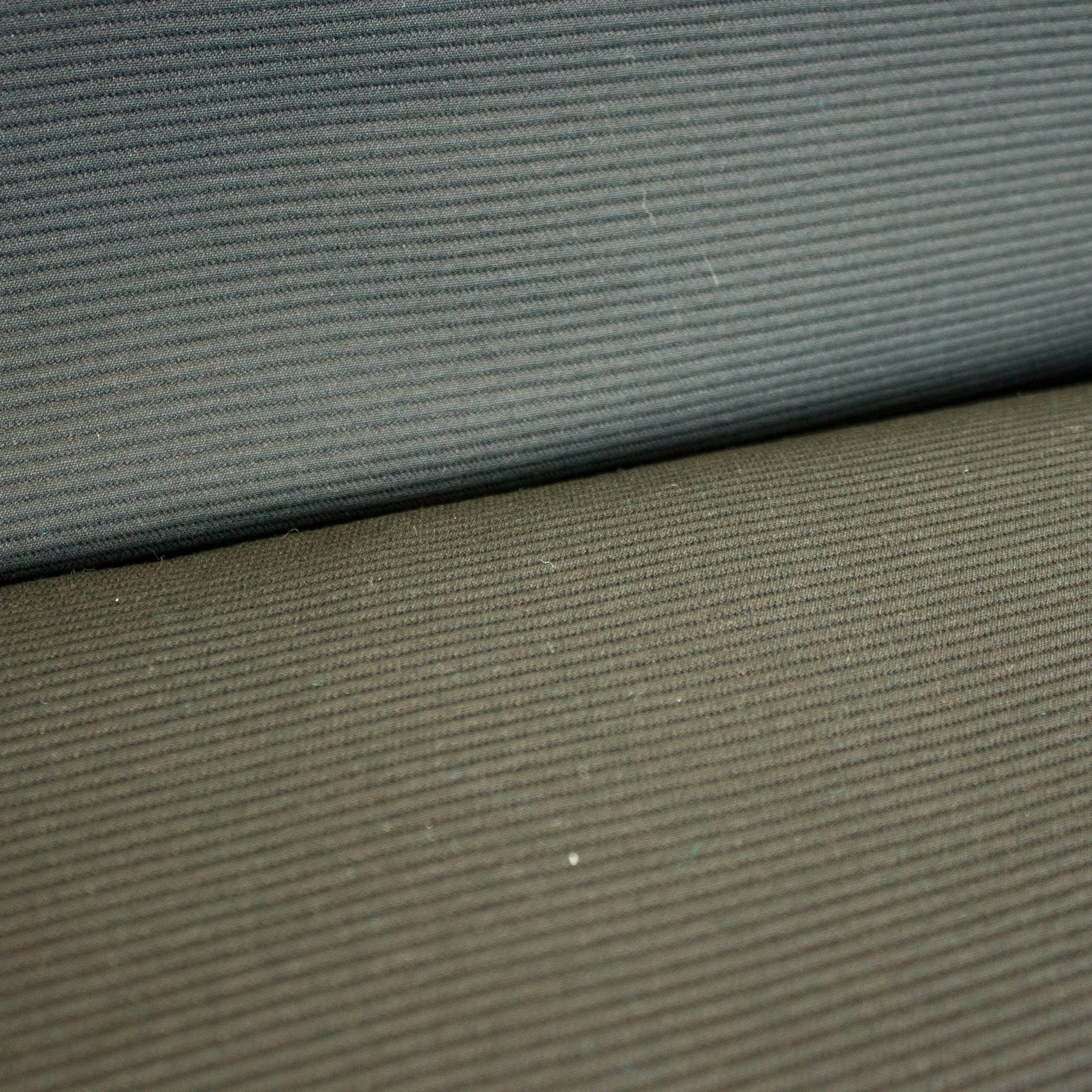 katoen polyester licht elastisch rib zwart